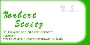 norbert steitz business card